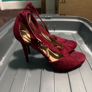 Michael Kors Burgundy Suede Heels